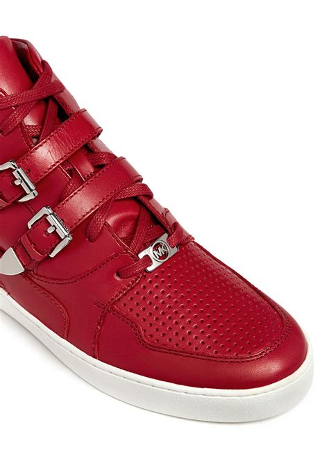 michael kors robin high top red|Michael Kors sandals.